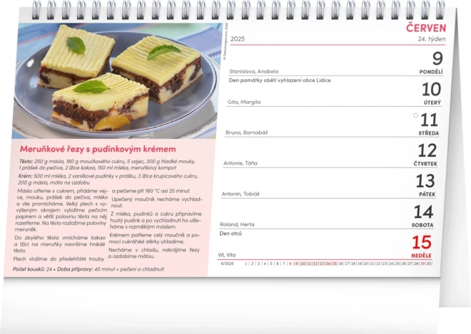 Notique Sweet Recipes 2025 Desk Calendar