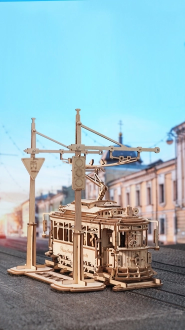 3D Wooden Mechanical Tram Puzzle