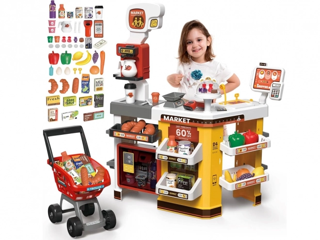 Large Supermarket Playset with Bakery and Accessories