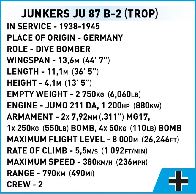 Junkers Ju 87 B-2 Construction Blocks Set