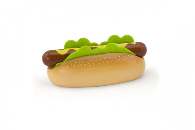 Wooden Hotdog and Milk Set