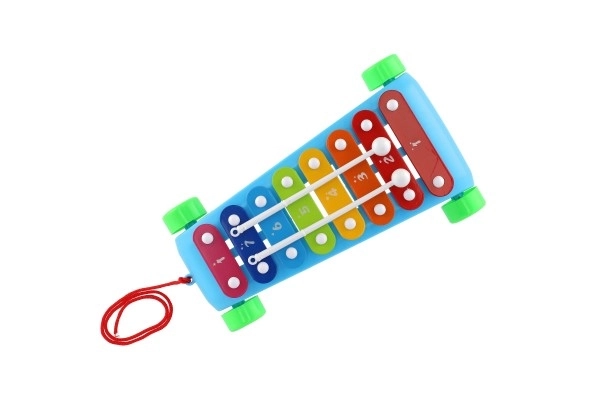 Colorful Children's Xylophone on Wheels