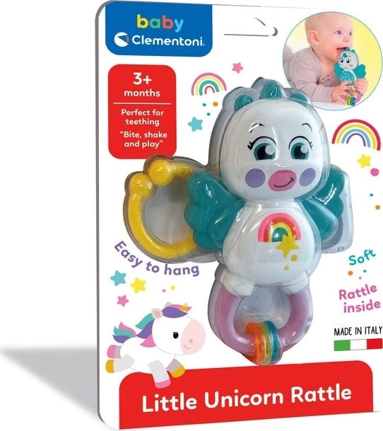 Clementoni Baby Unicorn Rattle 2-in-1