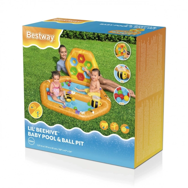 Inflatable Bee Kids Pool with Game and Balls