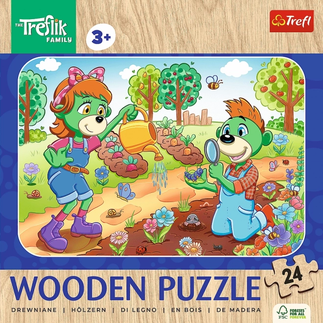 Wooden Puzzle Trefliki: Meet the Trefliki Family 24 Pieces