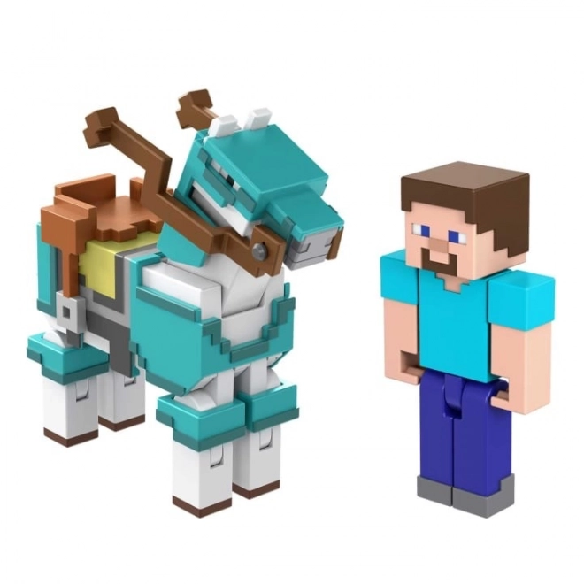 Minecraft Steve and Horse Figures Set