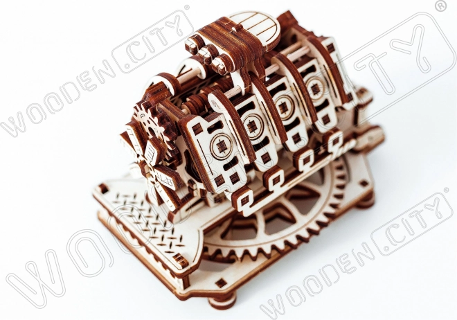 Wooden 3D Puzzle V8 Engine