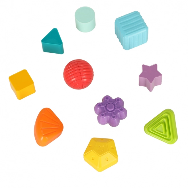 Flexible Sensory Puzzle Cube with Shape Sorter