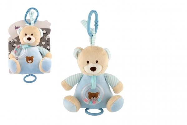 Musical Pull Teddy Bear - Blue