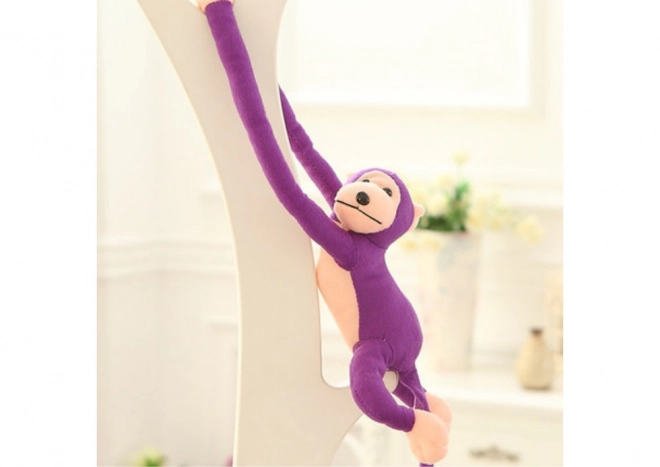 Plush Monkey Toy with Sound Purple 60 cm