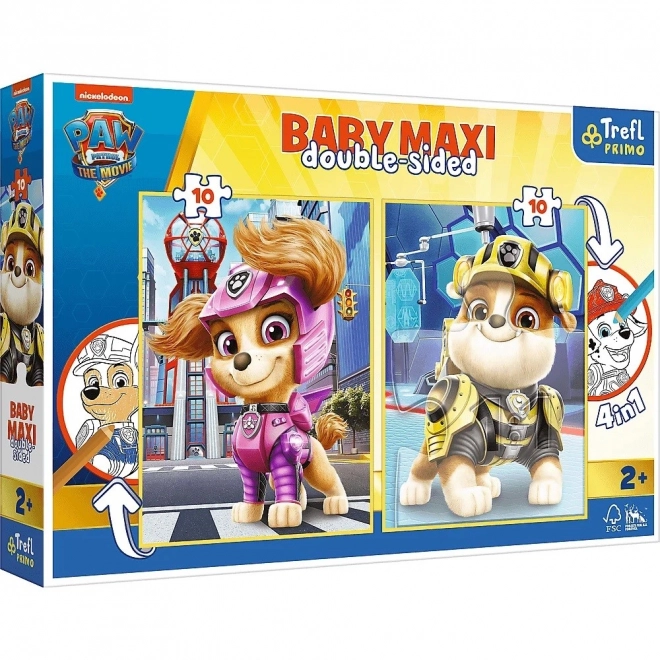 Trefl Paw Patrol Double-Sided Puzzle: Sky and Rubble Baby Maxi