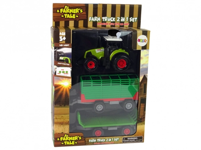 Farm Tractor with Trailer Toy