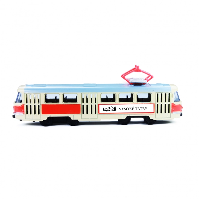 metal retro tram toy