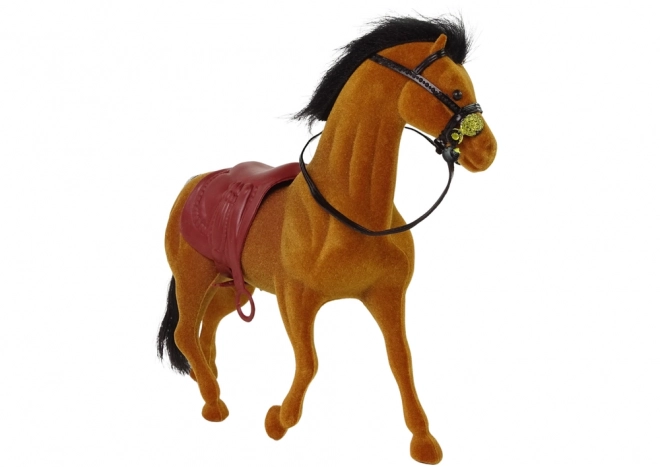 Velvet Brown Horse Figurine