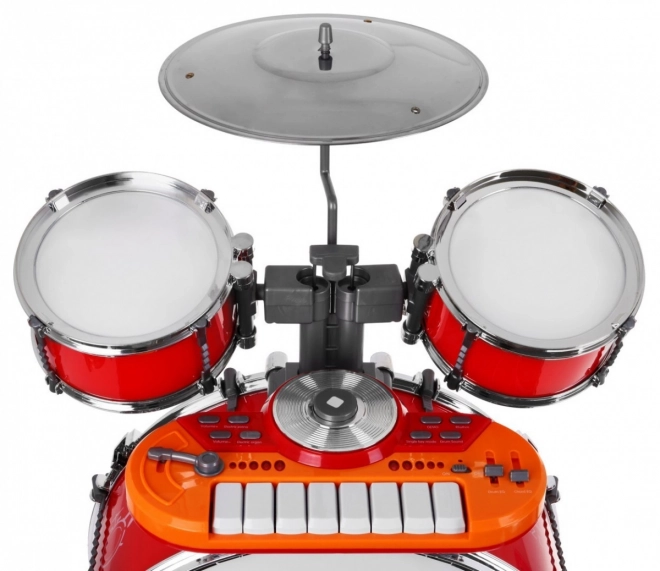 Children's Musical Set: Drum Kit, Keyboard & Microphone with Sounds and Lights