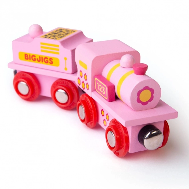 Pink Train Engine with Tender