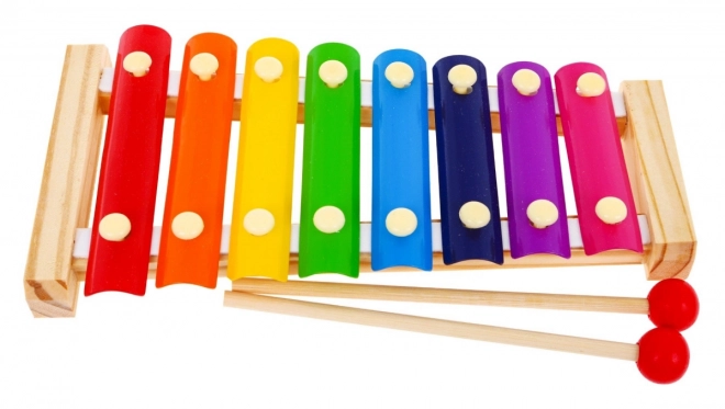 Wooden Xylophone for Kids with Rainbow Keys