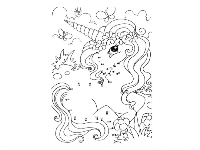 Unicorn Connect-the-Dots Coloring Book