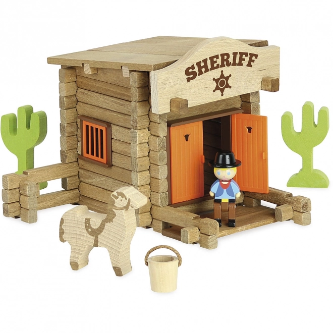 Wooden Construction Set Sheriff Station