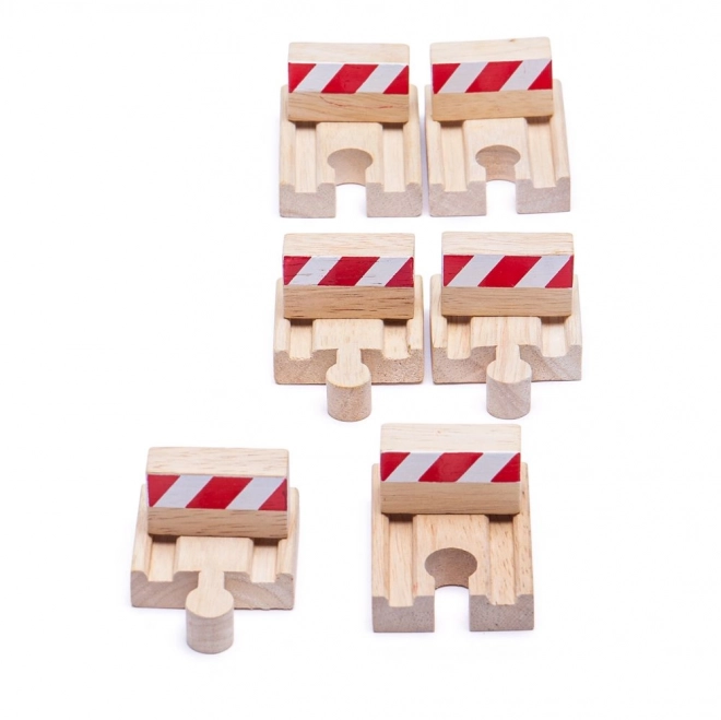 Bigjigs Rail Wooden Train Buffers Set