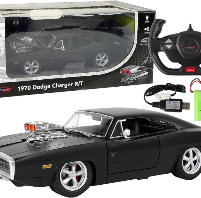Auto na diaľkové ovládanie Dodge Charger 1:16 čierne
