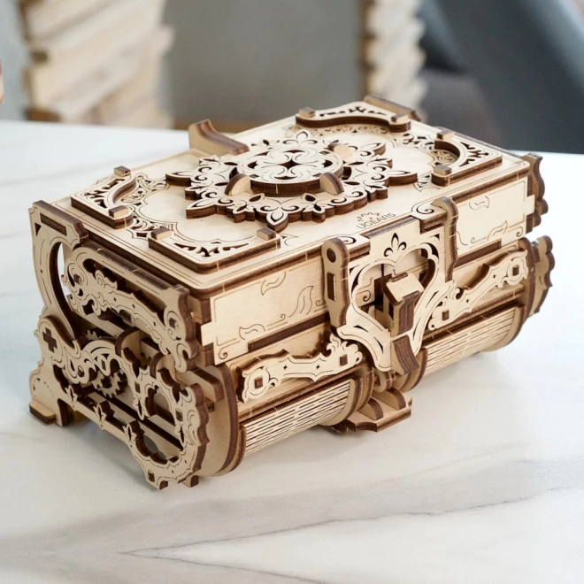 3D Wooden Mechanical Puzzle Antique Jewelry Box