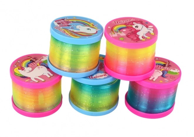 Rainbow Unicorn Light Effect Spring Toy