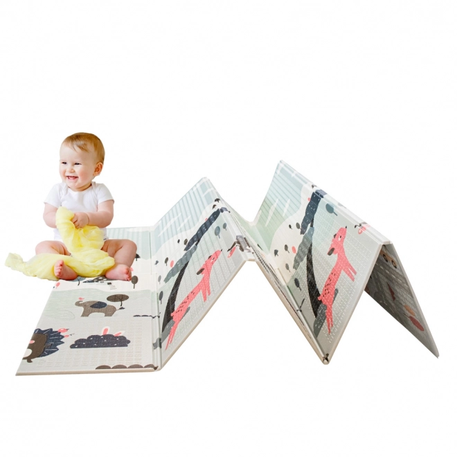 Educational Double-Sided Folding Play Mat - Forest and Road