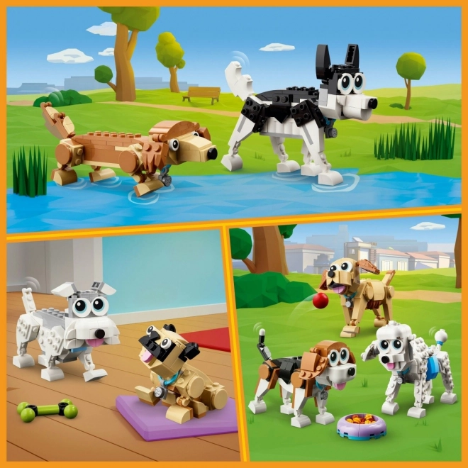 Charming LEGO Dogs 3-in-1 Set