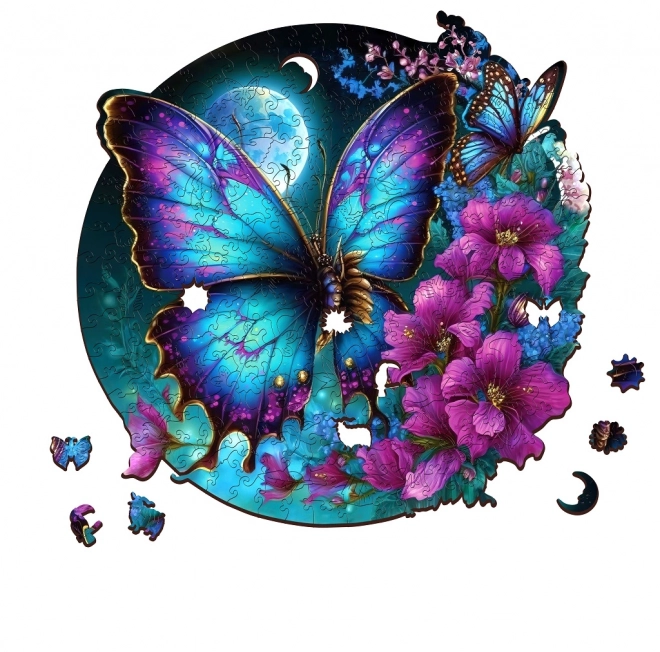 Luminescent Wooden Butterfly Puzzle