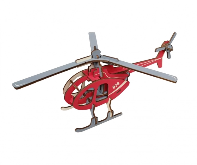 Wooden 3D Puzzle Helicopter