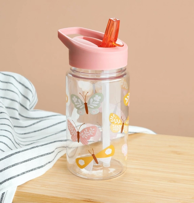 Children's Drinking Bottle With Butterfly Print