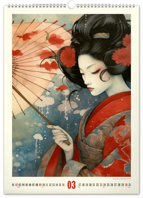 Wall Calendar Vintage Posters Japanese Art 2025