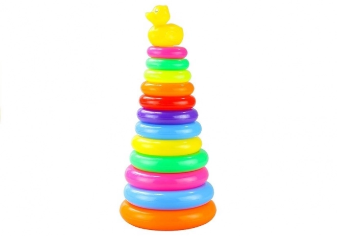 Colorful Ring Stacking Toy with Duck