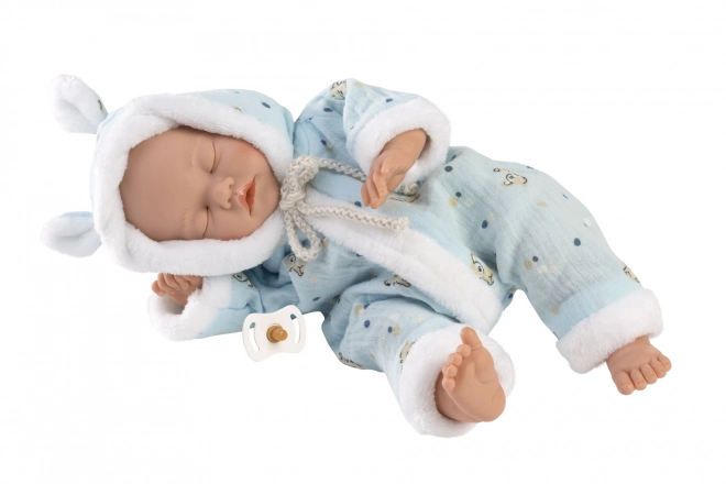 Realistic Sleeping Baby Doll with Soft Fabric Body by Llorens