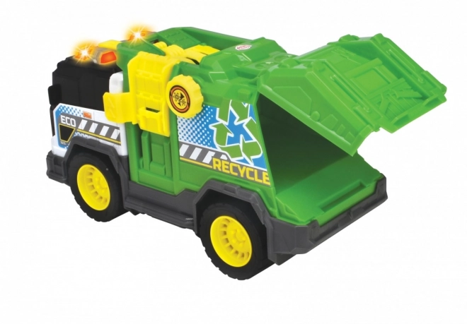 Green Garbage Truck with Lights and Sounds