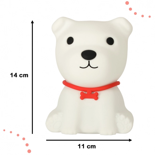 Silicone Night Light for Kids - White Puppy