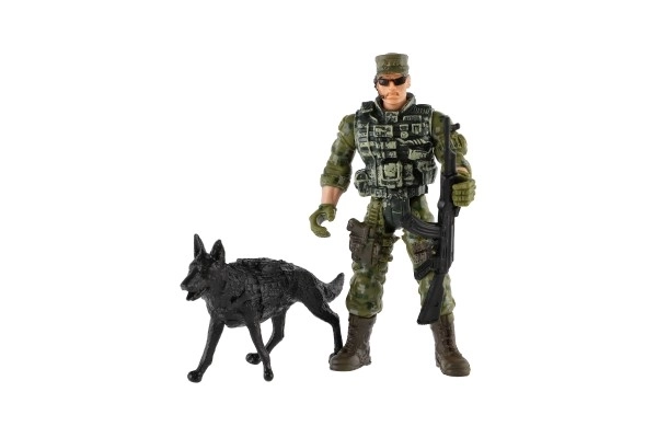 Military Action Figures with Dog and Accessories