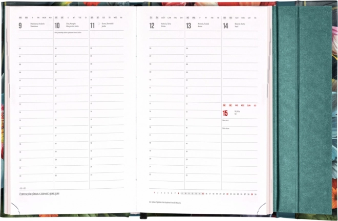 Magnetic Weekly Planner Floral Design 2025