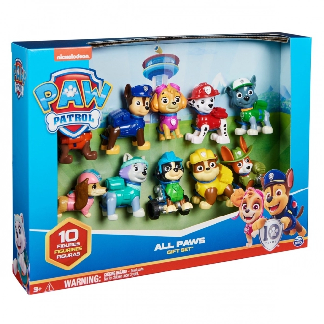 Ensemble de figurines Paw Patrol - Tous les chiots à bord
