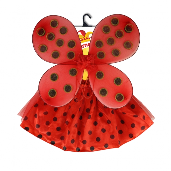 Ladybug Tutu Costume with Wings for Girls