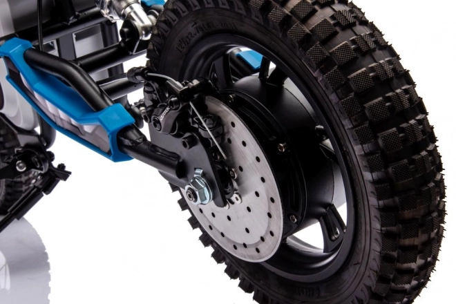 Battery-Powered Blue Kids Motocross Bike