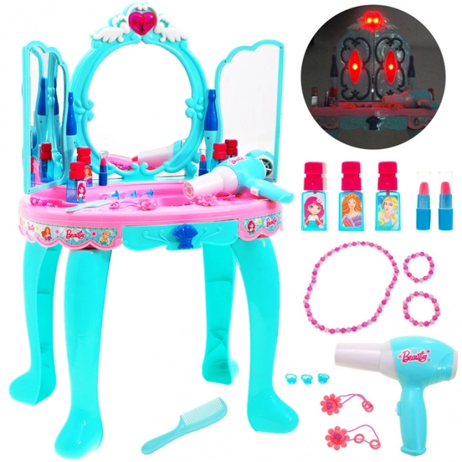 Charming Vanity Table with Mirror and Accessories for Girls