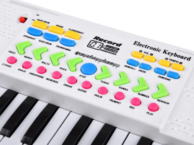 Mini Keyboard Toy With Microphone For Kids