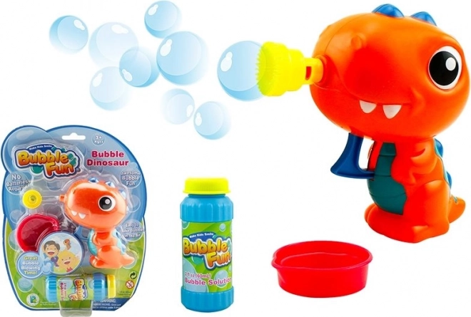 SPARKYS Bubble Gun Bubble Fun Dinosaur with Solution - Orange