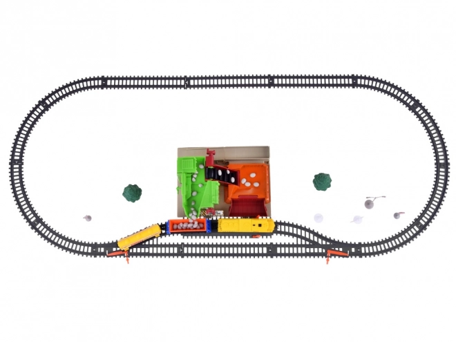 Large Electric Train Playset with 320cm Quarry Track