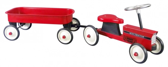 Metal Children's Tractor with Trailer