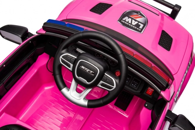 Pink Dodge Charger Ride-On Police Car