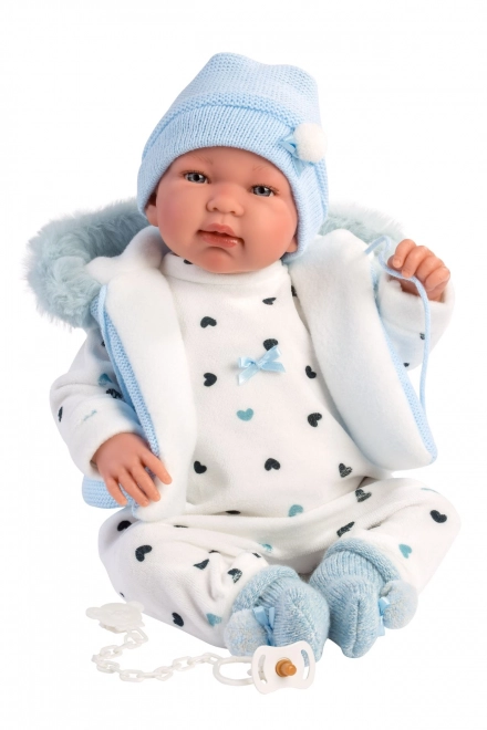 Llorens New Born Realistic Baby Doll with Sounds - 44 cm