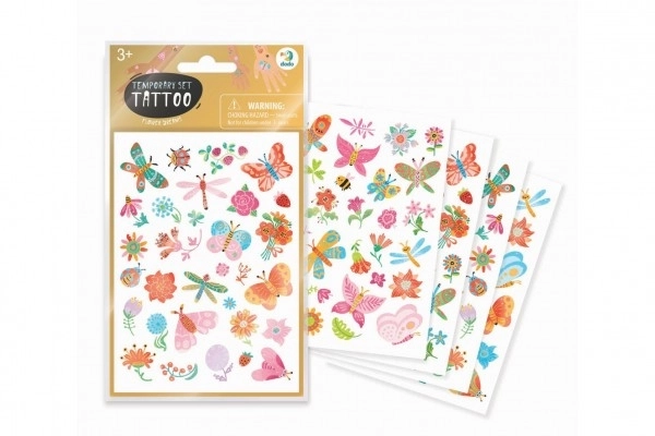 Butterfly and Flower Temporary Tattoos